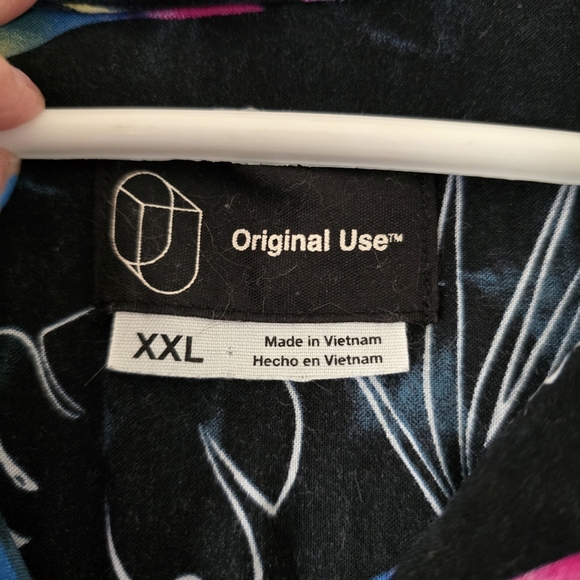 ORIGINAL USE Tropical Button Down Shirt Mens Tops Collared Casual Wear Size XXL - Picture 8 of 12